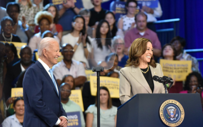 One election lawsuit has Kamala Harris popping champagne bottles