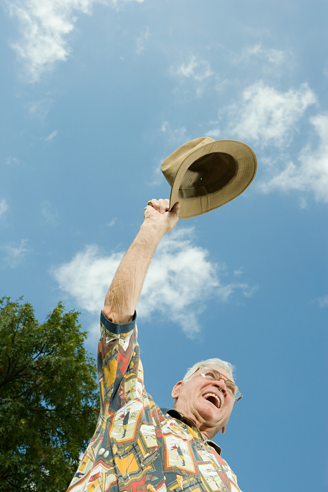 Senior,Man,Celebrating