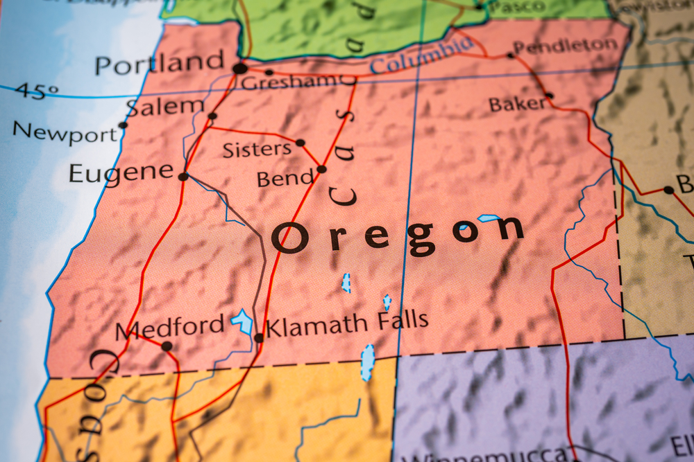 Oregon,On,The,Usa,Map