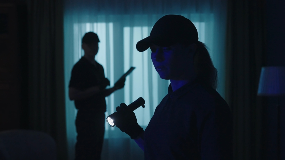 Closeup,Shot,Of,Police,Officers,In,Uniform,Standing,In,The