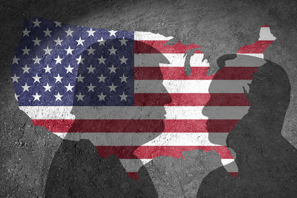 United,States,Of,America,Flag,Painted,On,A,Concrete,Wall