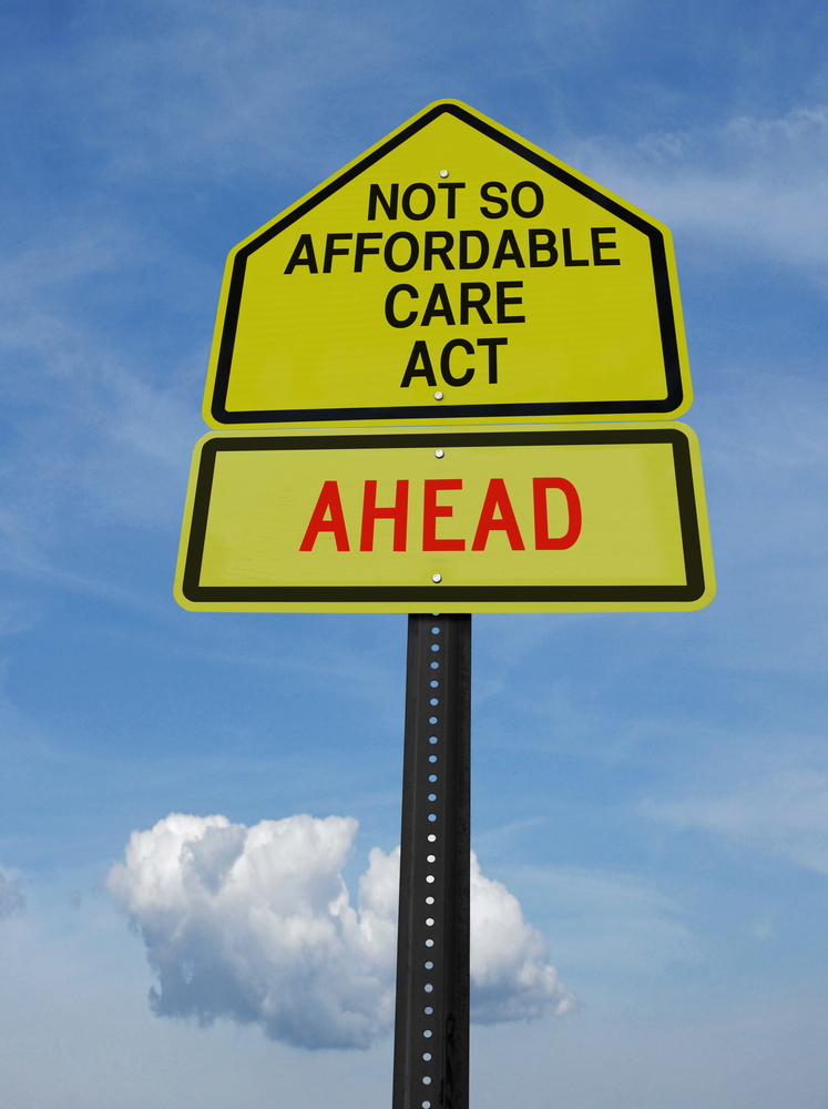 Conceptual,Sign,With,Words,Not,So,Affordable,Care,Act,Ahead