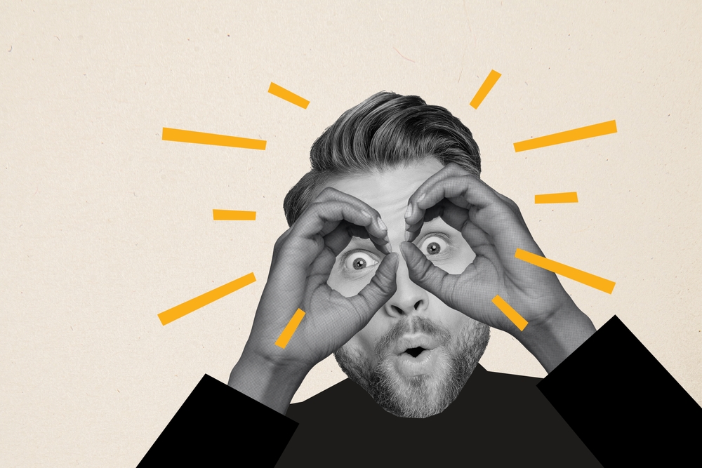 Collage,Image,Of,Speechless,Shocked,Black,White,Effect,Guy,Arms