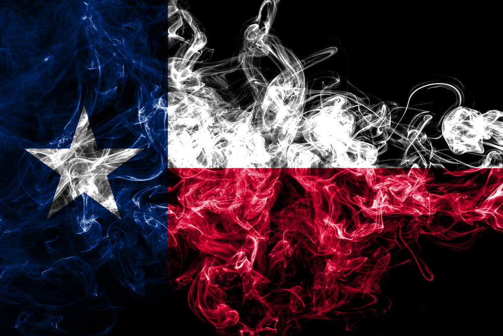 Texas,State,Smoke,Flag,,United,States,Of,America