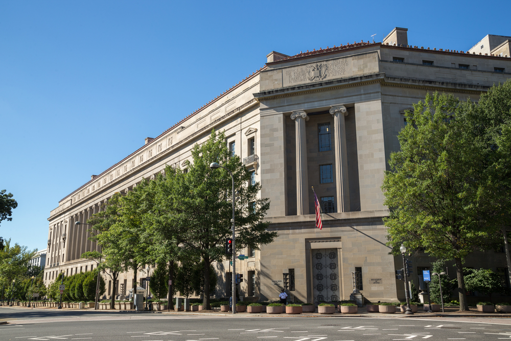 United,States,Department,Of,Justice,Headquarter,Building,In,Washington,D.c.