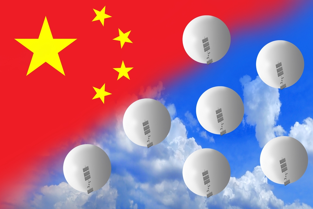 Chinese,Balloon,Incident,2023,,Balloons,Under,In,The,Sky,With
