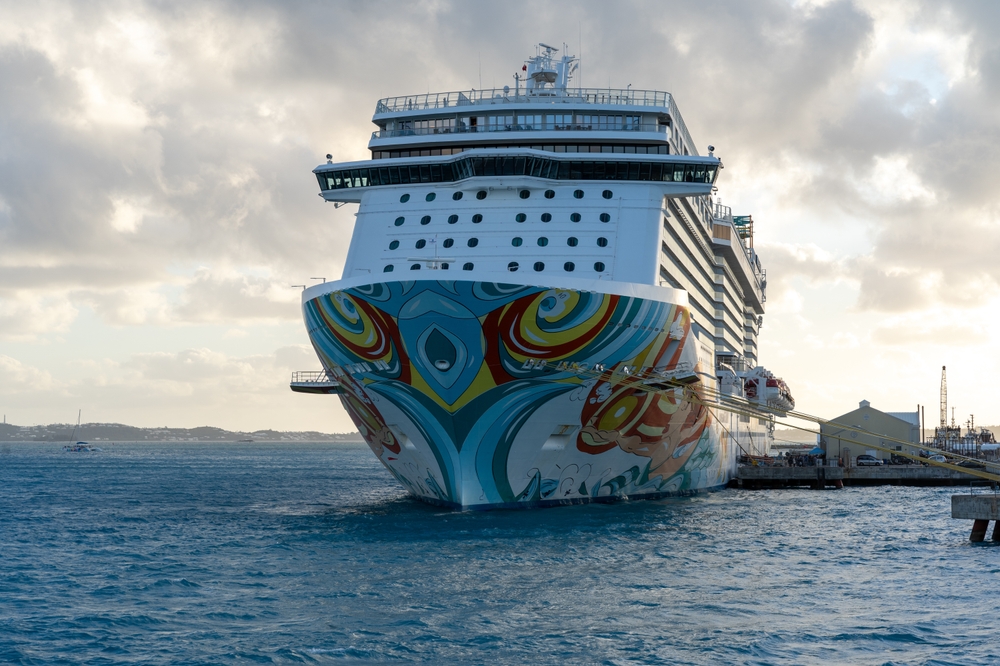 A,Stunning,View,Of,Norwegian,Cruise,Lines,Ship,Getaway