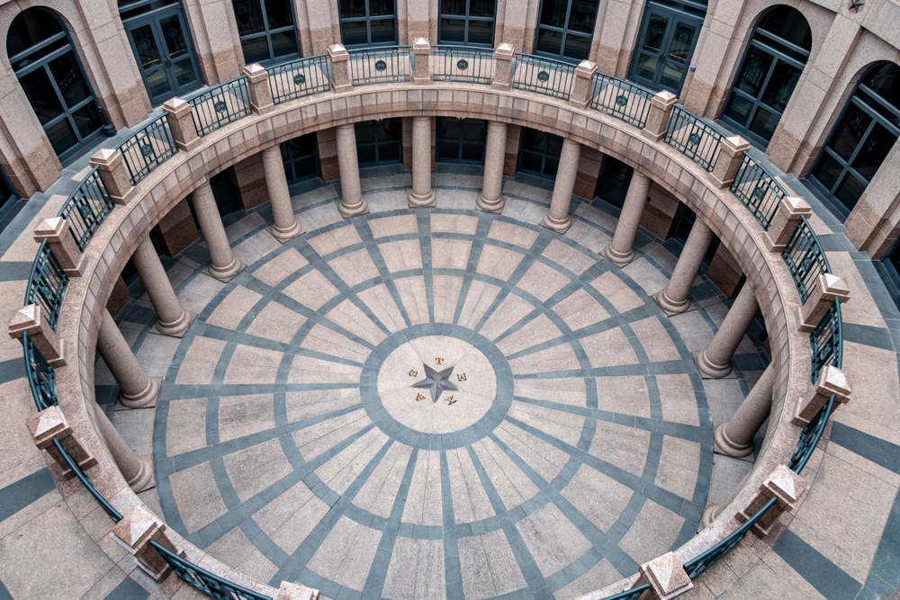 The,Texas,State,Capitol,Building,Open,Air,Modern,Extension,In