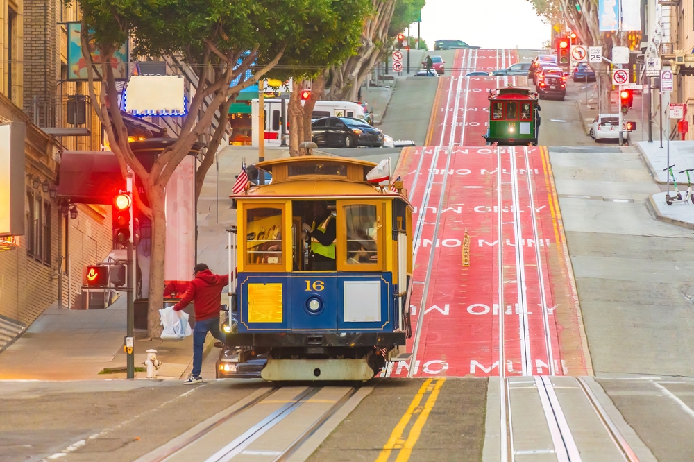 Historic,Cable,Car,In,San,Francisco,,California,,,Usa